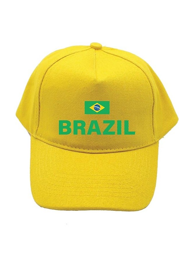 قبعة رياضية برازيلية بشريط فيلكرو قابل للتعديل للأطفال للجنسين - Image 1