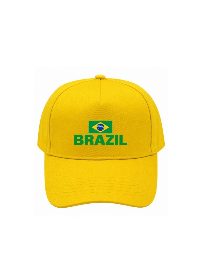 Brazil Sports Cap With Adjustable Velcro Closure For Kids Unisex - Image 1