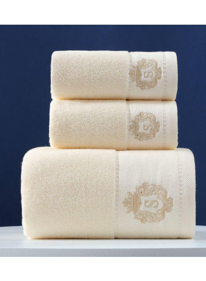 High-grade Cotton Towel Set Bathtowel + Face Towel Set Soft Bath Face Towel Handtowel Bathroom Towel Sets