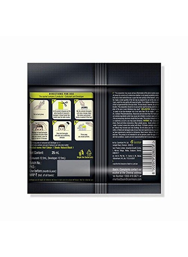 Indica Easy Shampoo Hair Color 25Ml Natural Black (Pack Of 1) - Image 3