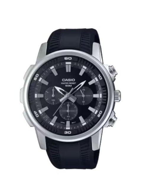 Casio Watch for Men - Analog Mixed - Black Dial Resin Band Watch MTP-E505-1AVDF.