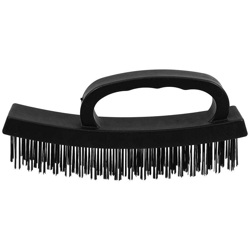 Zinc Plated Wire Brush With Plastic Handle For Heavy Duty Paint Removal Rust Cleaning And Industrial Workshop Use Portable Sturdy Tool - Image 2