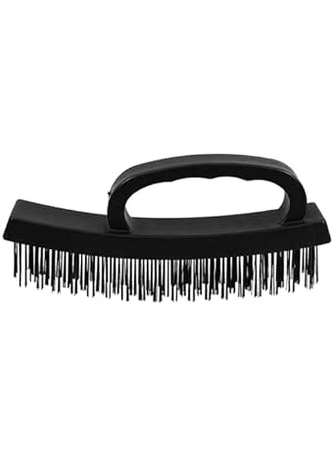 Zinc Plated Wire Brush With Plastic Handle For Heavy Duty Paint Removal Rust Cleaning And Industrial Workshop Use Portable Sturdy Tool - Image 1