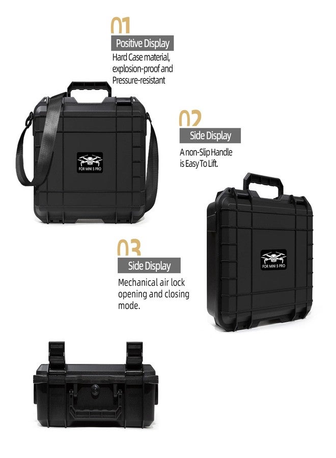 FSIDIWT Mini 5 Pro Hard Carrying Case, Portable Travel Storage Case for DJI Mini 5 Pro Accessories for RC 2/RC-N3 Controller - Image 5