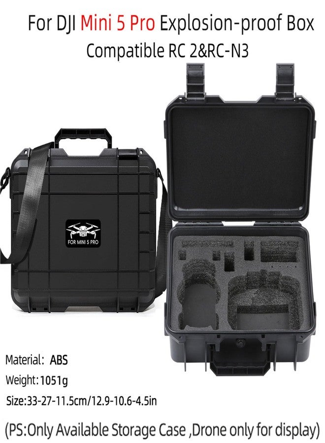 FSIDIWT Mini 5 Pro Hard Carrying Case, Portable Travel Storage Case for DJI Mini 5 Pro Accessories for RC 2/RC-N3 Controller - Image 4