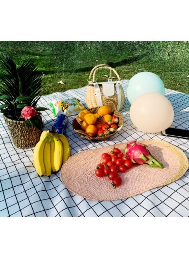 أف بي سي مقاومة للماء المحمولة في الهواء الطلق نزهة حصيرة، أسود، 140x150cm - Image 4