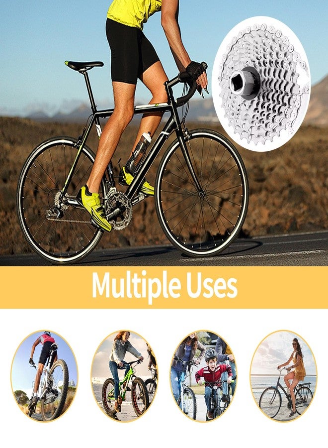 VDHU 9/18/27 Speed Bike Chain, VDHU Bicycle Chain for Road Bicycles,Mountain Bike,MTB Mountain Racing Cycling Accessories with 1 Pairs Bicycle Buckle,Full Silver Plating 116 Links with Quick Link - Image 5