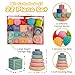 spring flower SpringFlower 3 in 1 Montessori Toys for Babies 03612 Months Soft Baby Teething Stacking Building Blocks for Infants Sensory Developmental Education Toys for Toddler Baby 1218 Months22 PCS - Image 3