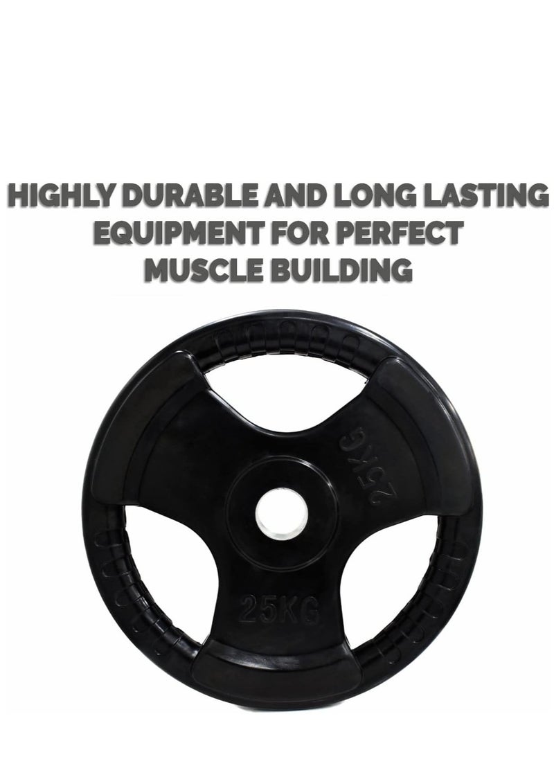 Sky Land Fitness Olympic Weight Plate With Rubber Finish| Barbell Weight Plate Disc For Lifting & Strength Training, 25kg  - Image 5