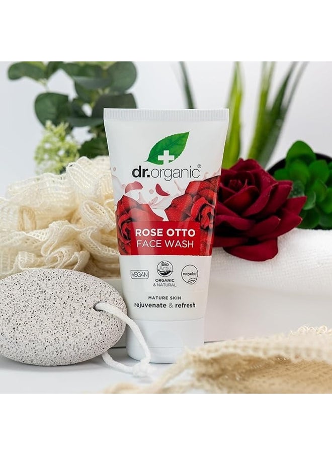 dr.organic Dr. Organic Rose Otto Face Wash, Rejuvenate & Refresh, 150Ml  - Image 2
