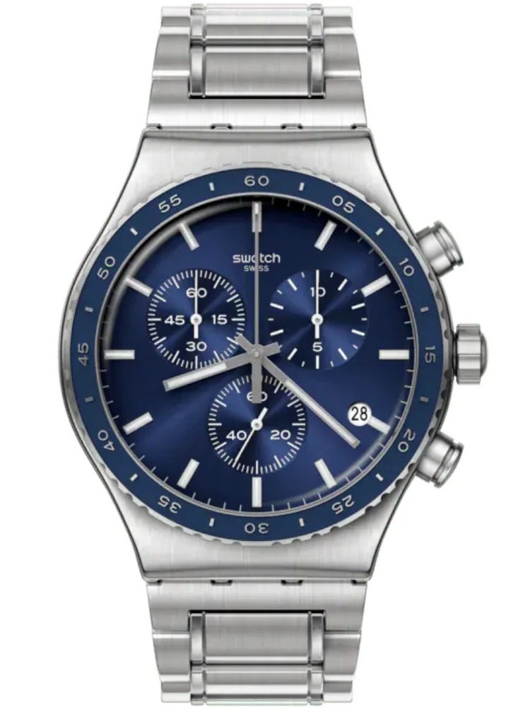Swatch Swatch Chronograph Swiss Movement Men's Watch with Stainless Steel Band YVS496G  - Image 1