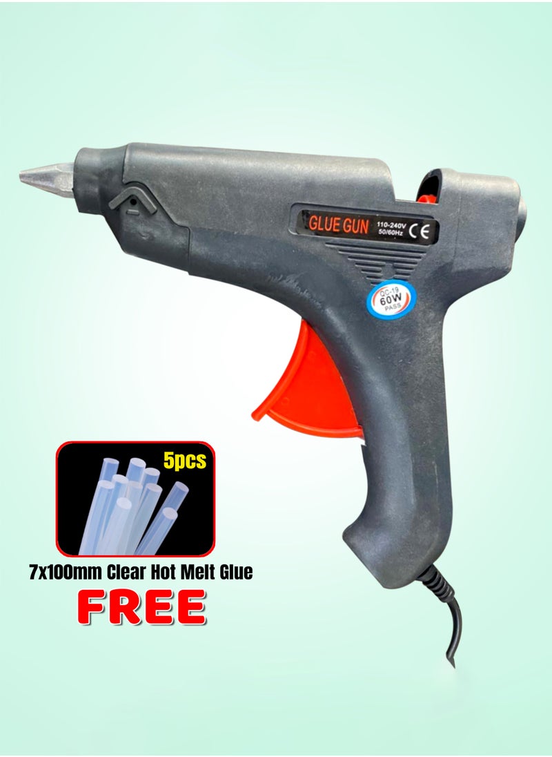 Generic Hot Melt Glue Gun With 7MM Transparent Glue Stick Mini Gun Home Electric Heat Temperature Gun Repair  - Image 4