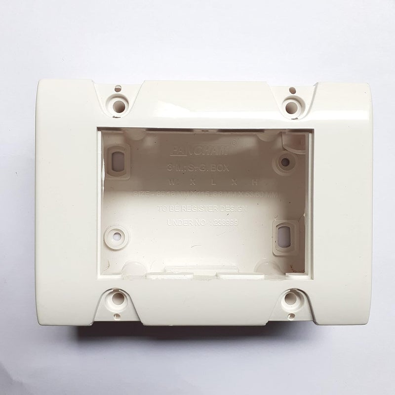 Modular Gang Box Plastic Eco Friendly High Durability Modular Surface Gang Box Module White (3 M)