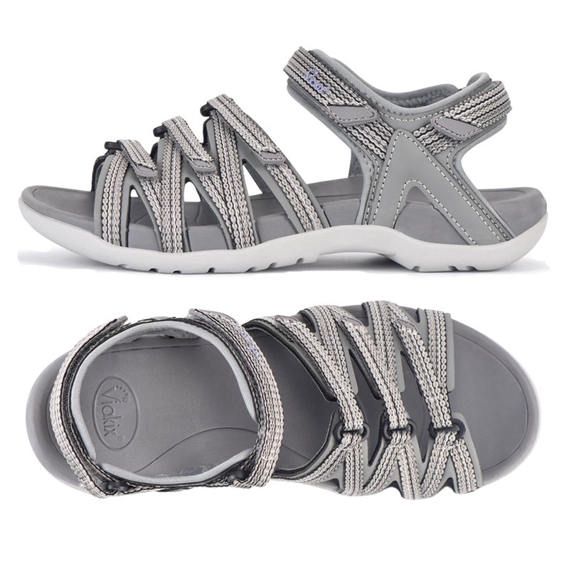 Viakix Womens Sport Sandal â€“ Comfortable Athletic Stylish Hiking Shoes, with Arch Support, Outdoors, Walking, Water, River, Trekking, Glacier 8 - Image 1