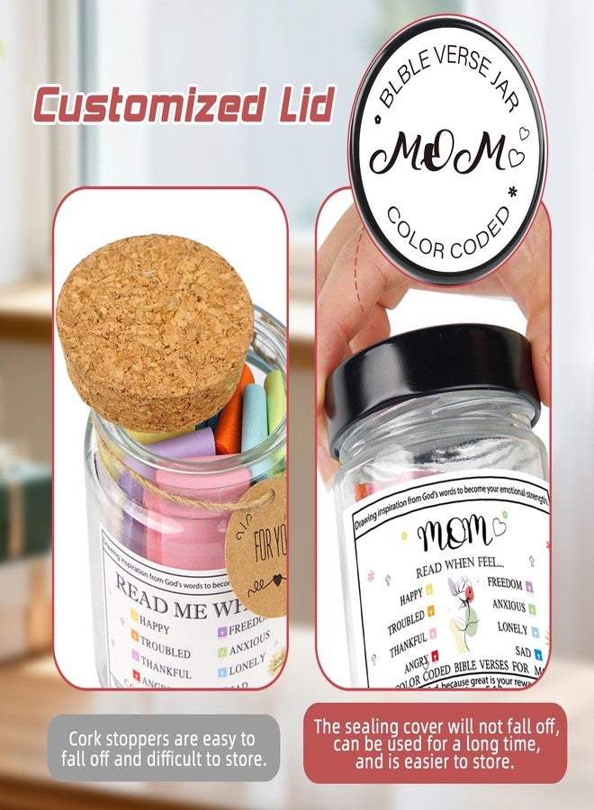 TABGACH Gifts for Mom,Upgrade Bible Verse Jar for Mom Gifts From Daughters Son,Mother Birthday Gift for Mom,Heartfelt Thank You Mothers Day Christian Gift for Women,Prayer Jar 120 Verses 8 Emotions - Image 4