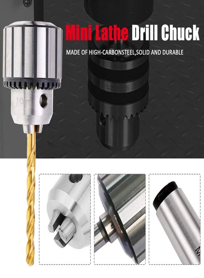 KingTool 4 Pcs Drill Chuck Set - 1/2-Inch Drill Chuck with Chuck Key with #1 (JT33-MT1) and #2 (JT33-MT2) Morse Taper Arbor - Image 5