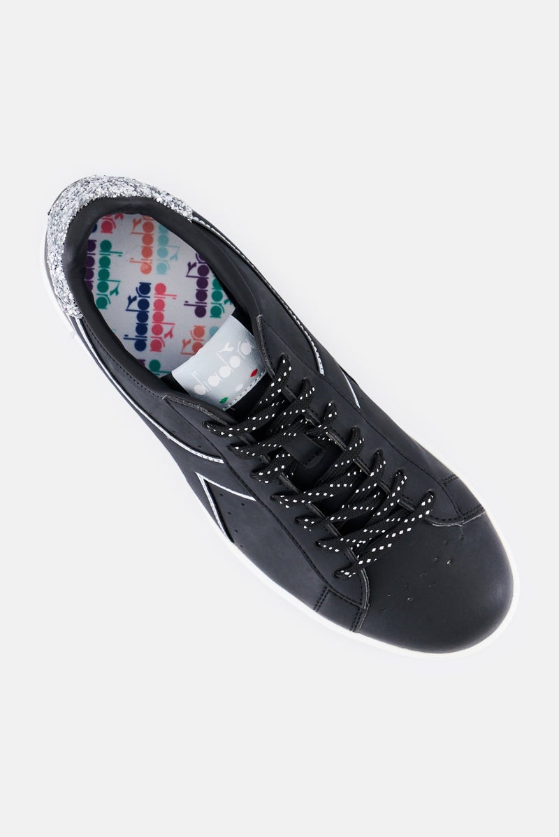 DIADORA Women Game Lace Up Outdoor Shoes, Black - Image 4