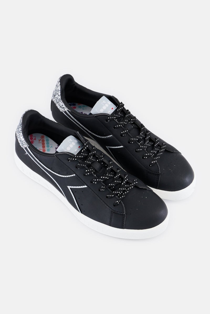 DIADORA Women Game Lace Up Outdoor Shoes, Black - Image 2
