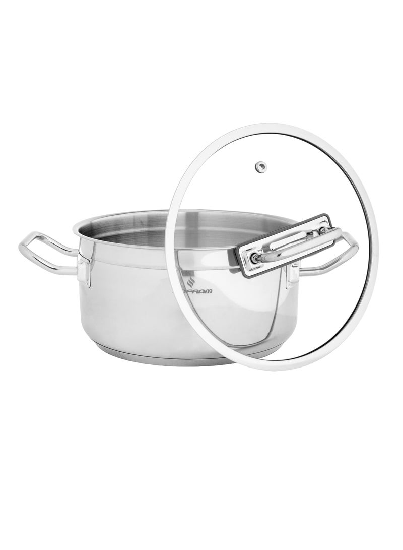 سوفرام قدر طبخ سوفرام ستانلس استيل تركي 18/10 مقاس 24 سم - Image 5