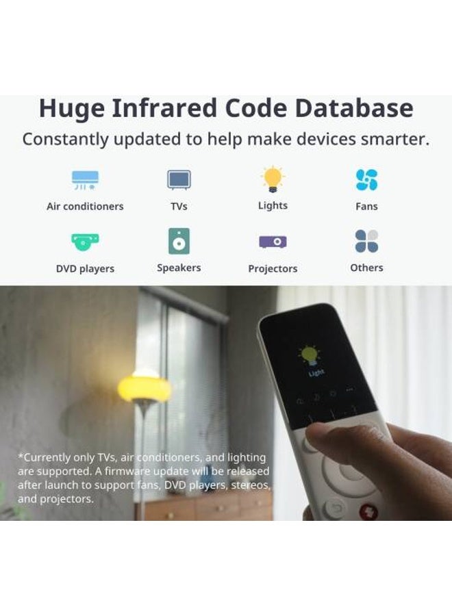 سويتش بوت SwitchBot Multi-Use Smart Universal Remote Control with Customized App, Hub Required, Control 10 IR, 15 Bluetooth Devices & 10 Scenes, Compatible With TV/AC/SwitchBot Bot, Curtain | W4600000 - Image 5