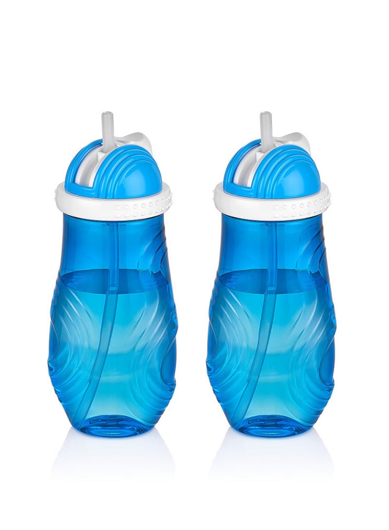 طقم زمزمية بلاستيك للأطفال 2 قطعة أزرق