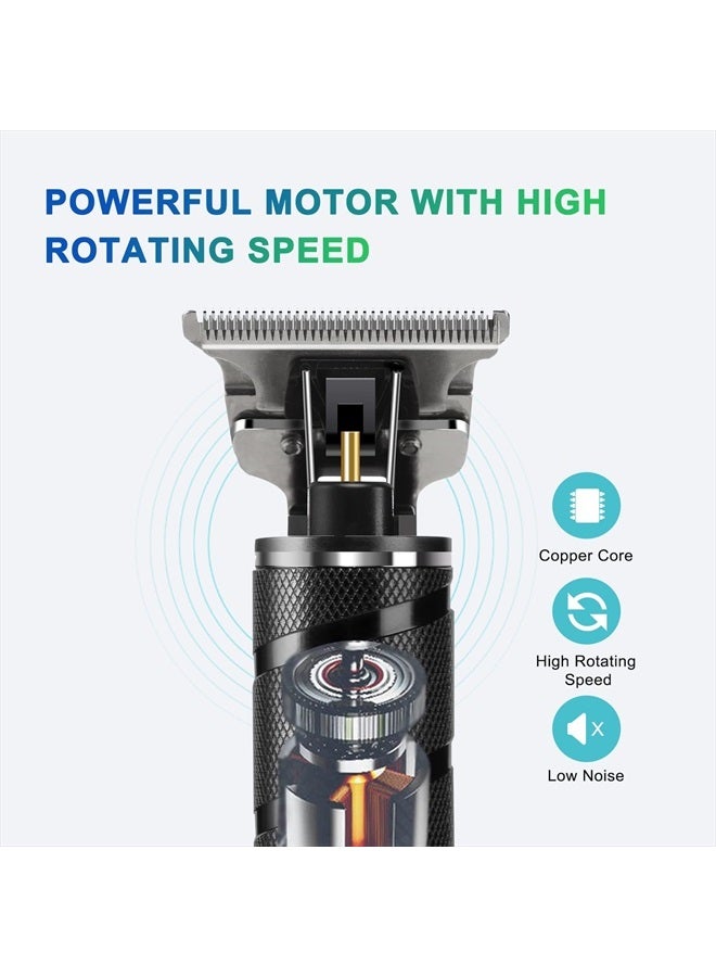 UFREE مقص شعر للرجال، مقص لحية كهربائي للرجال، ماكينة حلاقة لاسلكية، مجموعة قص الشعر، هدايا للرجال (أسود) - Image 5