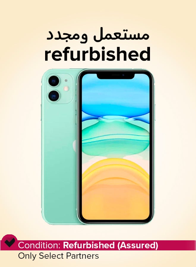 ابل  Refurbished - iPhone 11 128GB Green 4G With Facetime - International Version - Image 1