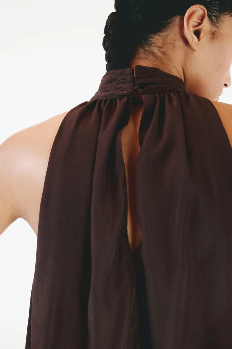 H&M  Bubble-hem halterneck top for Women | Best Price UAE