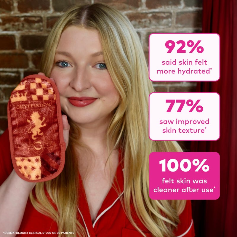 Makeup Eraser The Original MakeUp Eraser Mini PRO, Erase All Makeup With Just Water, Including Waterproof Mascara, Eyeliner, Foundation, Lipstick, Sunscreen and More! Harry Potter Gryffindor, 1ct - Image 5