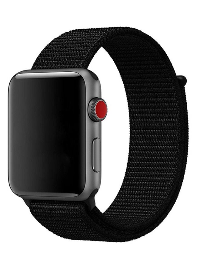 Replacement Band For Apple Watch Series 5/6/7 42/44/45mm Black - Image 1