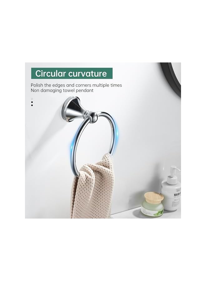 promass Bath Towel Rings Wall Mounted Hand Towel Holder Towel Hanger for Bathroom - Image 3