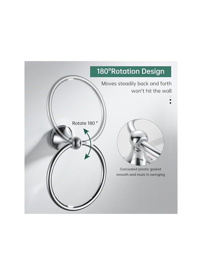 promass Bath Towel Rings Wall Mounted Hand Towel Holder Towel Hanger for Bathroom - Image 5