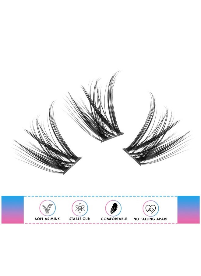 LANKIZ - Diy Lash Extensions Wispy Lash Clusters Individual Lash Extensions168 Clusters C+ D Mix Curl Soft & Lightweight 1016Mm Mix Resuale Wide Band+Mix Style Cluster Lashes (Classic C/D) - Image 1