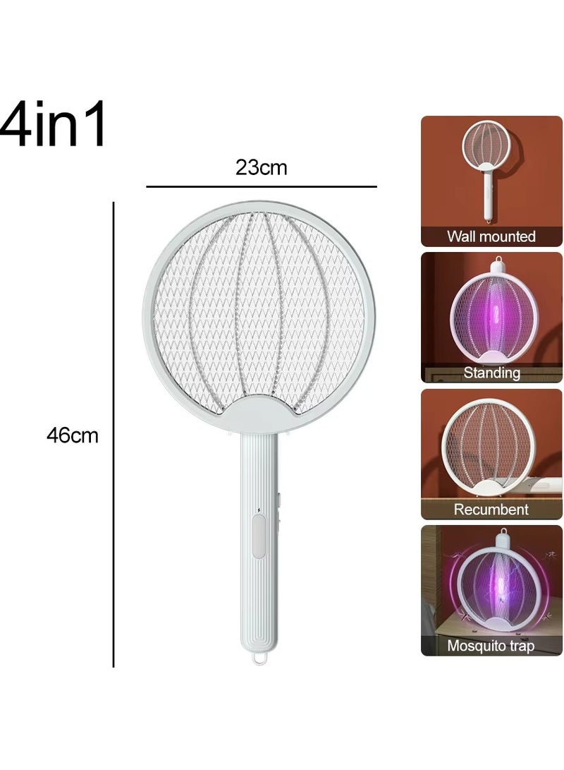 راكسوم مصباح قاتل البعوض - صاعق حشرات كهربائي 2700 فولت، قابل لإعادة الشحن عبر USB للاستخدام الداخلي والخارجي مع إضاءة ليلية للمنزل وغرفة النوم والمطبخ والمكتب (3 في 1) - Image 3