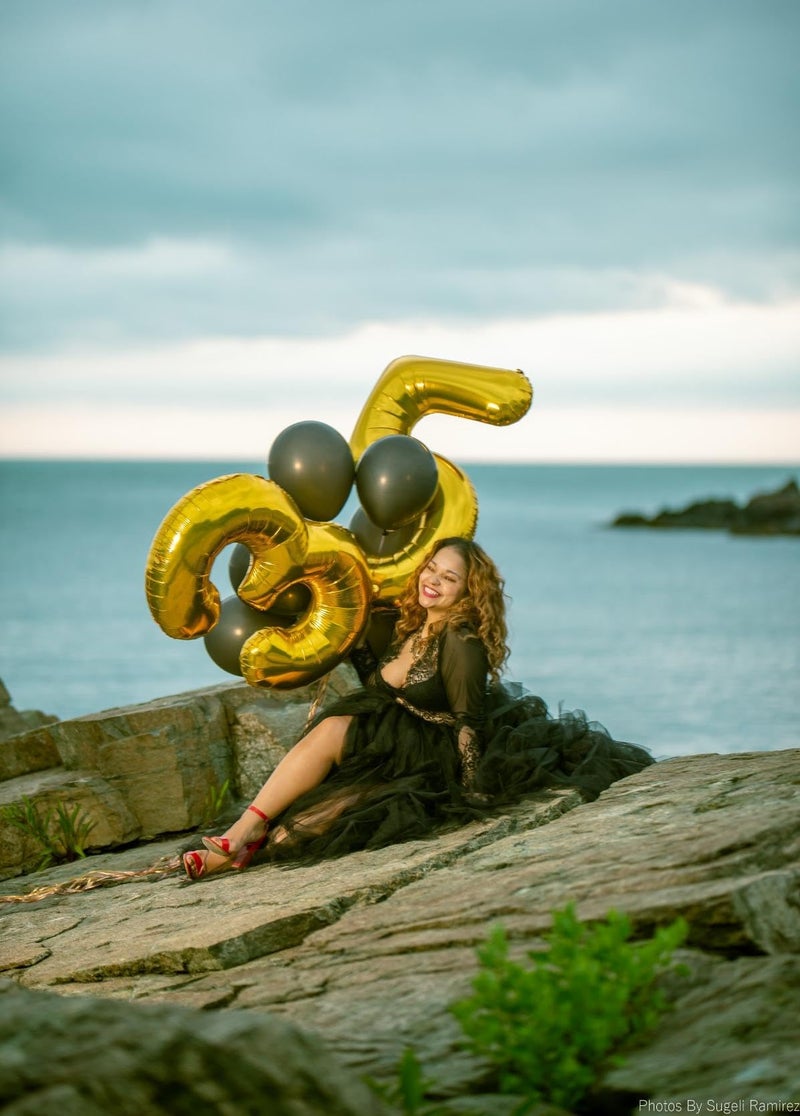 Mluchee Balloon Numbers 40 Inch 5 Ballon for 5th Birthday Decorations, 15 25 35 50 Big Gold Number Balloons for Wedding Graduation Party Decor - Image 2
