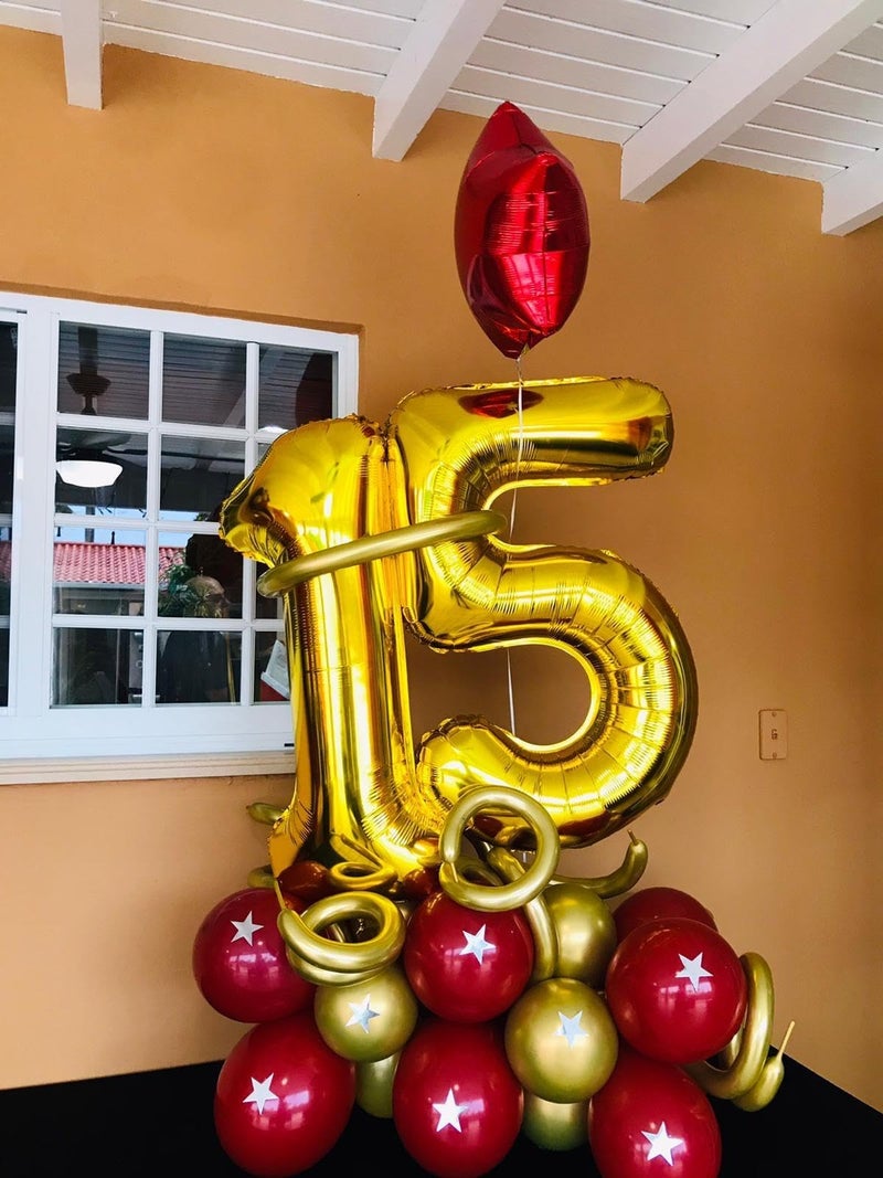 Mluchee Balloon Numbers 40 Inch 5 Ballon for 5th Birthday Decorations, 15 25 35 50 Big Gold Number Balloons for Wedding Graduation Party Decor - Image 5