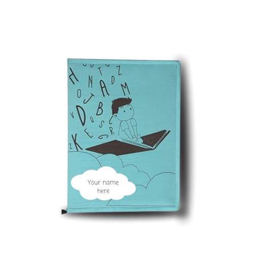 IVillage Poly Silk Printed File Folders | Suitable for Kids, Teenagers and Adults | Theme Based - Education| Lightweight, Durable and Eco - Friendly | Pack of 1 | Blue| Size : 14 * 10 Inches - Image 1