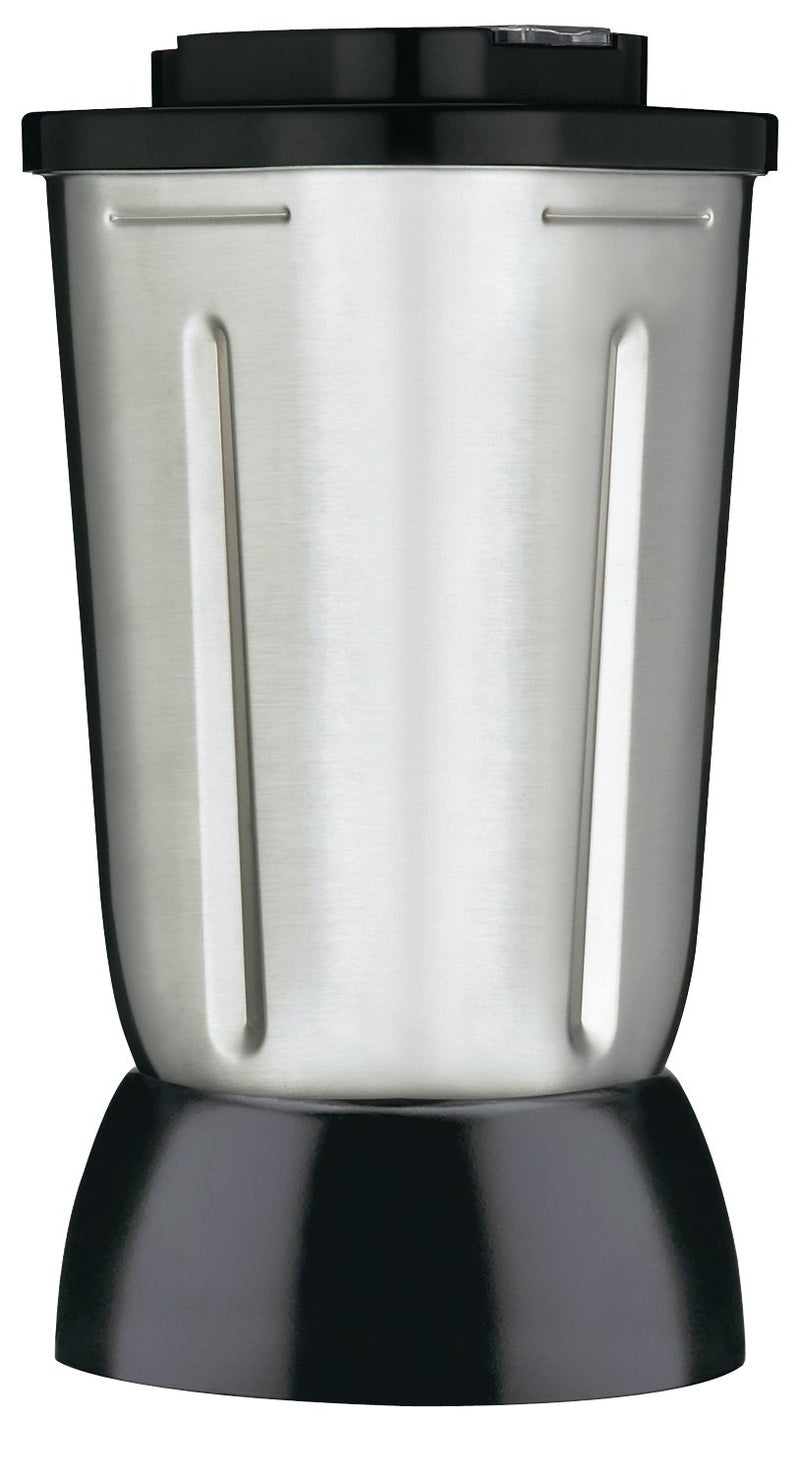 Waring Commercial Complete Stainless Steel Container with Blade/Collar and Lid, 32-Ounce - Image 1