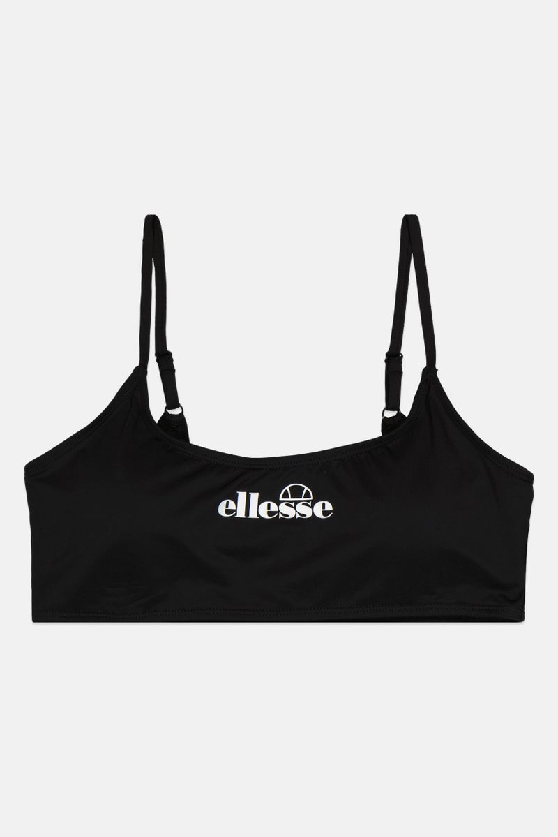 Ellesse Women Brand Logo Padded Bikini Top, Black  - Image 1