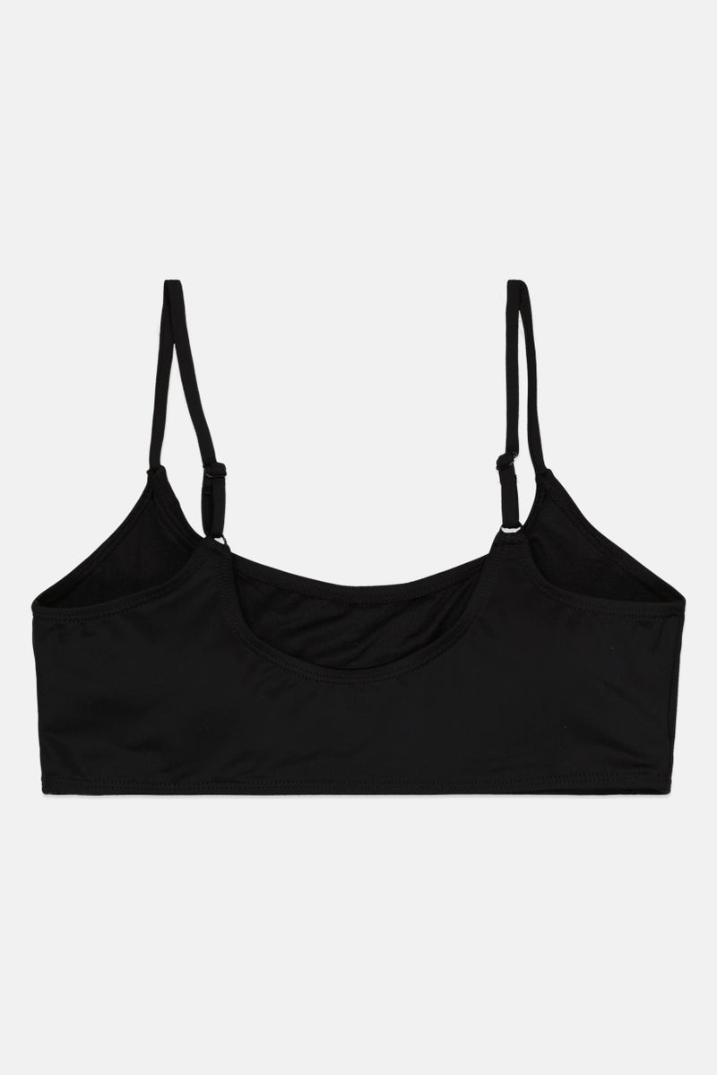 Ellesse Women Brand Logo Padded Bikini Top, Black  - Image 2