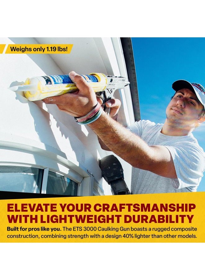 Dripless ETS3000 10oz Industrial Ergonomic Composite Caulk Gun - Image 4