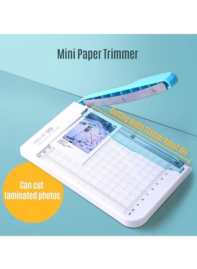 KWTrio KW-trio Grid Line & Scale Design Guillotine Paper Cutter (6in,10 Sheets) - Image 2