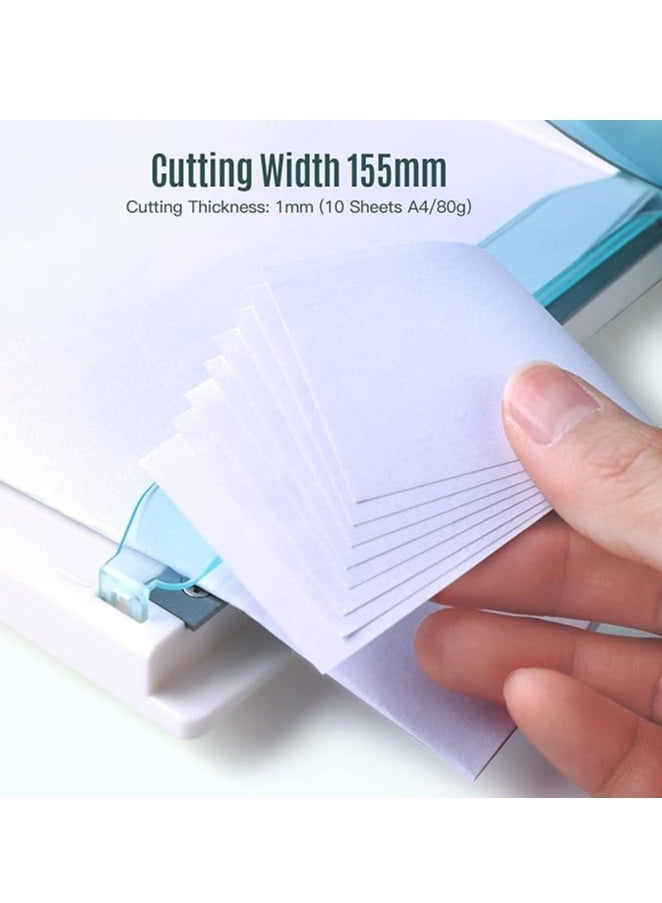 KWTrio KW-trio Grid Line & Scale Design Guillotine Paper Cutter (6in,10 Sheets) - Image 3