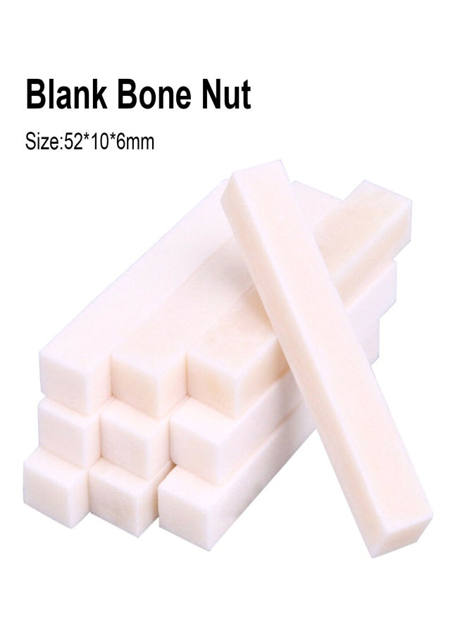 3PCS Guitar Blank Bone Nuts For Electric Bass Guitar Mandolin Banjo Ukulele 52x6x10mm Portable - Image 3