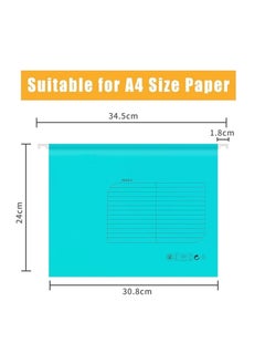 Suspension Files A4 (25 Pack,Blue), Suspension Files with Tabs and Card Inserts for Filing Cabinet,Hanging Filing Folders Filing Cabinet Folders
