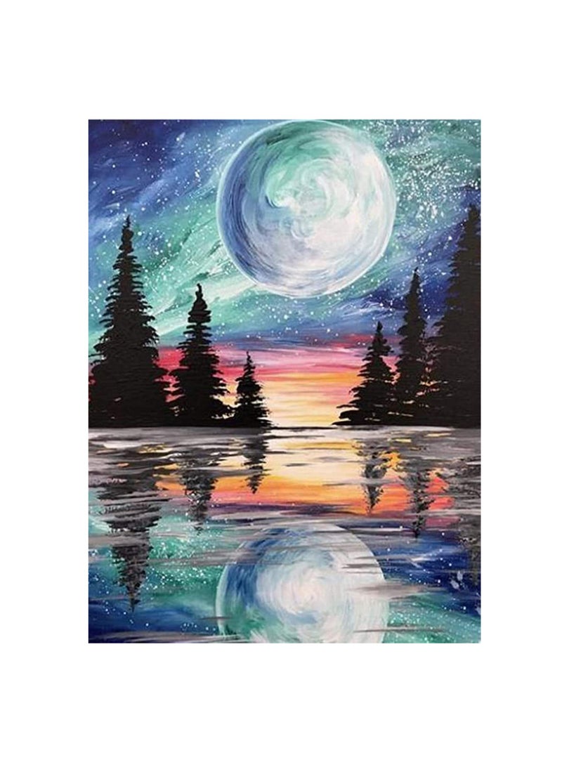 SYOSI Diamond Painting for Adults Kids, Full Round Drill Rhinestone Diamond Art Kits, DIY 5D Diamond Painting by Numbers Kits Perfect for Gift, Home Wall Decor Starry and Forest - Image 1