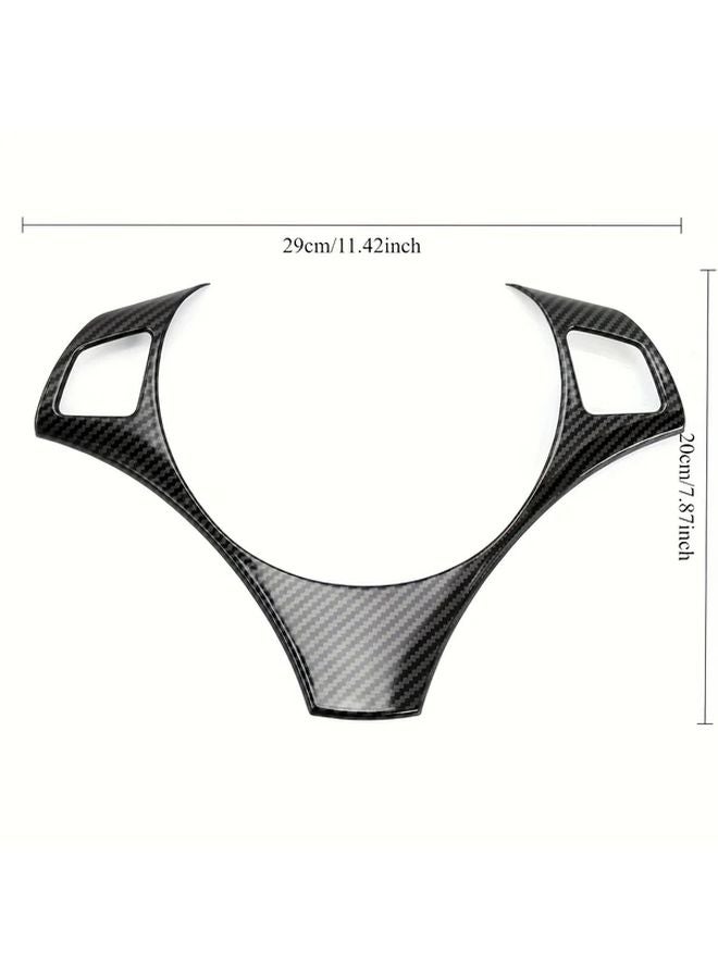 إطار زر عجلة القيادة الأسود غطاء زخرفة لسيارات BMW E90 E91 E92 E93 2005-2012 - Image 3