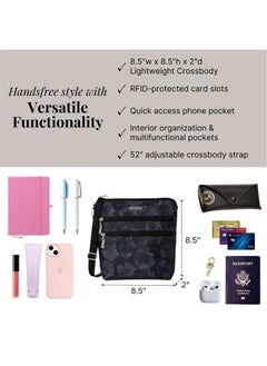 Baggallini Baggallini Essential Crossbody Bag for Women - Built-in RFID Card Holder - Cross Body Purse with Quick-access Phone Pocket  - Image 4