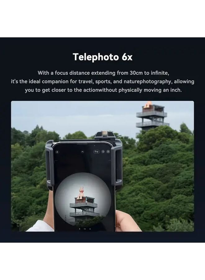 عدسة الهاتف الذكية Apexel 6X للتقريب والماكرو، تلسكوب أحادي العين أسود 2 في 1 - Image 5