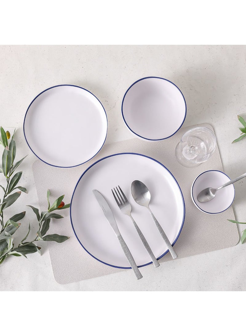 DANUBE HOME Milano Melamine Dinner Plate – Durable, Lightweight, Scratch-Resistant & BPA-Free Large Plate for Dining, Kitchen, Outdoor Use, Easy to Clean, Stylish Dinnerware - White - 27 Cm - Image 5
